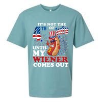 Its Not The 4th Of July Until My Wiener Comes Out Funny Sueded Cloud Jersey T-Shirt