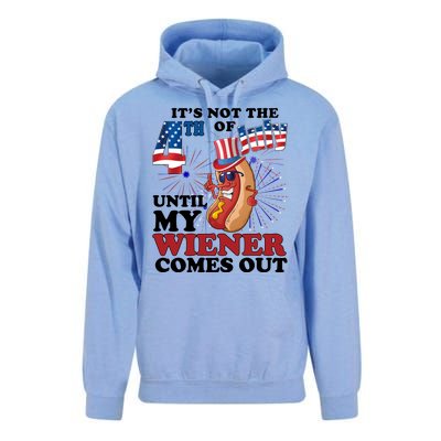 Its Not The 4th Of July Until My Wiener Comes Out Funny Unisex Surf Hoodie