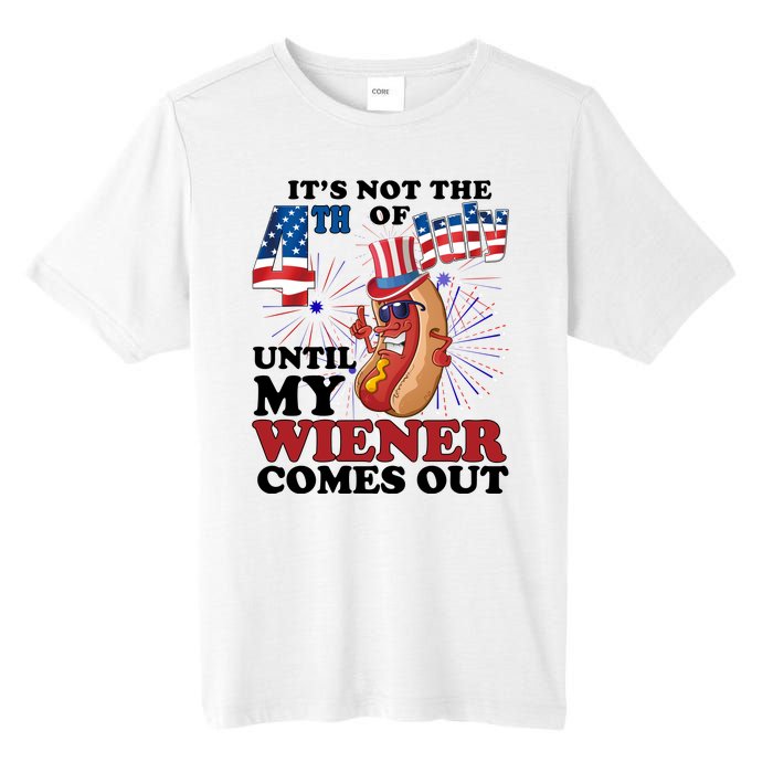 Its Not The 4th Of July Until My Wiener Comes Out Funny Tall Fusion ChromaSoft Performance T-Shirt