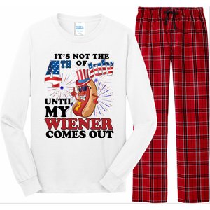 Its Not The 4th Of July Until My Wiener Comes Out Funny Long Sleeve Pajama Set