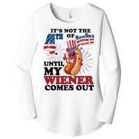 Its Not The 4th Of July Until My Wiener Comes Out Funny Women's Perfect Tri Tunic Long Sleeve Shirt