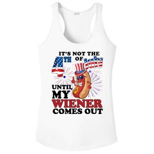 Its Not The 4th Of July Until My Wiener Comes Out Funny Ladies PosiCharge Competitor Racerback Tank