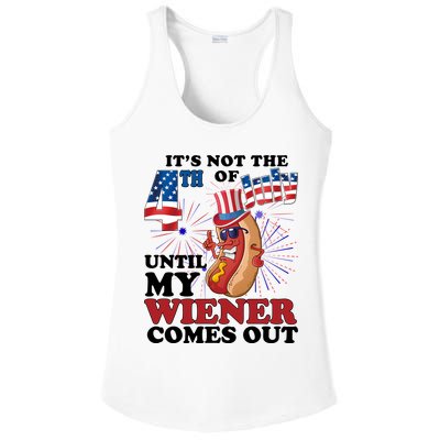 Its Not The 4th Of July Until My Wiener Comes Out Funny Ladies PosiCharge Competitor Racerback Tank