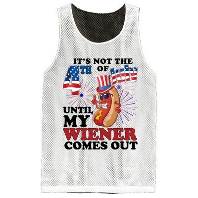 Its Not The 4th Of July Until My Wiener Comes Out Funny Mesh Reversible Basketball Jersey Tank
