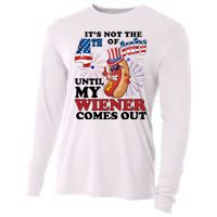 Its Not The 4th Of July Until My Wiener Comes Out Funny Cooling Performance Long Sleeve Crew