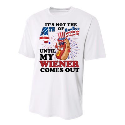 Its Not The 4th Of July Until My Wiener Comes Out Funny Performance Sprint T-Shirt