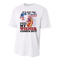 Its Not The 4th Of July Until My Wiener Comes Out Funny Youth Performance Sprint T-Shirt