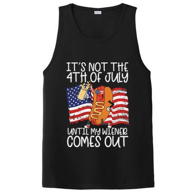 ItS Not The 4th Of July Until My Wiener Comes Out Hot Dog PosiCharge Competitor Tank