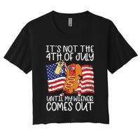 ItS Not The 4th Of July Until My Wiener Comes Out Hot Dog Crop Top