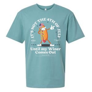 ItS Not The 4th Of July Until My Wiener Comes Out Hot Dog Gift Sueded Cloud Jersey T-Shirt