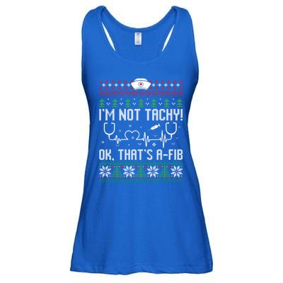 Im Not Tachy Nursing Scrubs Funny Nurse Ugly Christmas Gift Ladies Essential Flowy Tank