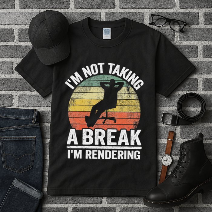 IM Not Taking A Break IM Rendering Video Editor Filmmaker Tall T-Shirt