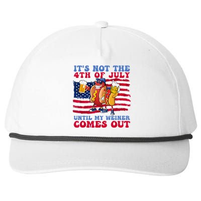 It's Not The 4th of July Until My Weiner Comes Out Graphic Snapback Five-Panel Rope Hat