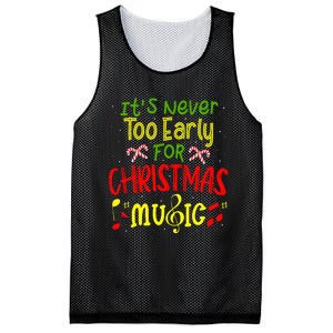 ItS Never Too Early For Christmas Music Lover Winter Season Mesh Reversible Basketball Jersey Tank