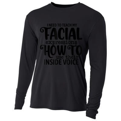 I Need To Teach My Facial Expressions How To Use Their Voice Cooling Performance Long Sleeve Crew