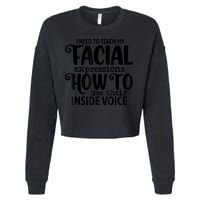 I Need To Teach My Facial Expressions How To Use Their Voice Cropped Pullover Crew