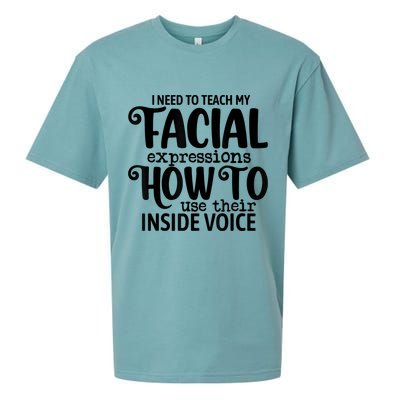 I Need To Teach My Facial Expressions How To Use Their Voice Sueded Cloud Jersey T-Shirt