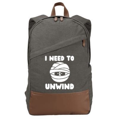 I Need To Unwind Funny Mummy Halloween Cotton Canvas Backpack