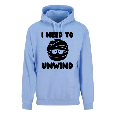 I Need To Unwind Funny Mummy Halloween Unisex Surf Hoodie