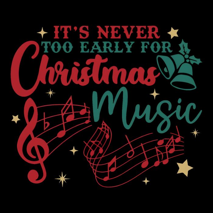Its Never Too Early For Christmas Music Musical Drawstring Bag