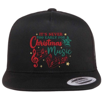 Its Never Too Early For Christmas Music Musical Flatbill Hat