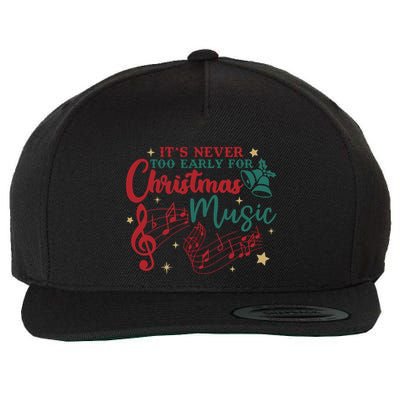 Its Never Too Early For Christmas Music Musical Wool Snapback Cap