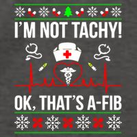 IM Not Tachy Funny Nurse Ugly Christmas Sweater Gift Vector Backpack