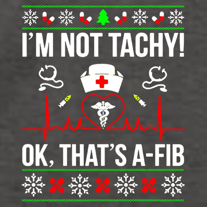 IM Not Tachy Funny Nurse Ugly Christmas Sweater Gift Vector Backpack
