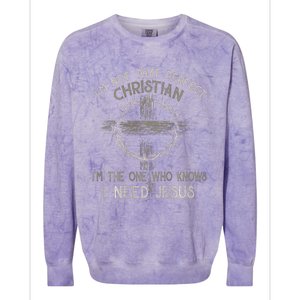 IM Not That Perfect Christian M The One That Knows Colorblast Crewneck Sweatshirt