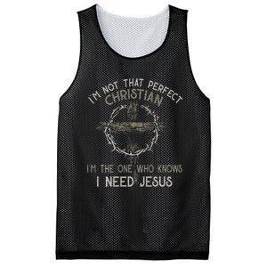 IM Not That Perfect Christian M The One That Knows Mesh Reversible Basketball Jersey Tank