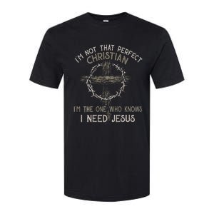 IM Not That Perfect Christian M The One That Knows Softstyle CVC T-Shirt