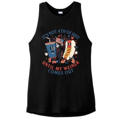 ItS Not The 4th Of July Until My Weiner Comes Out Hot Dog Ladies PosiCharge Tri-Blend Wicking Tank