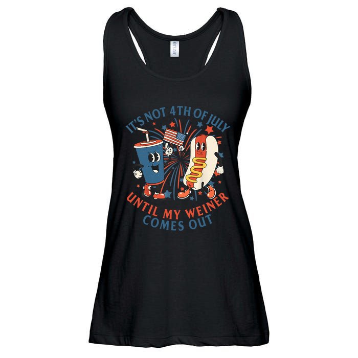 ItS Not The 4th Of July Until My Weiner Comes Out Hot Dog Ladies Essential Flowy Tank