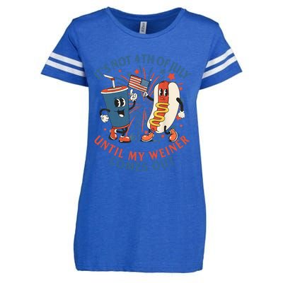 ItS Not The 4th Of July Until My Weiner Comes Out Hot Dog Enza Ladies Jersey Football T-Shirt