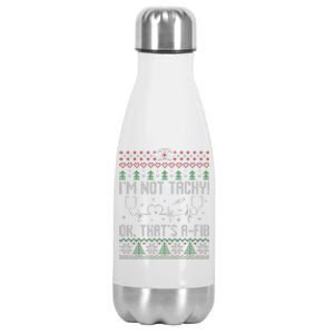 Im Not Tachy Nursing Scrubs Funny Nurse Ugly Christmas Stainless Steel Insulated Water Bottle