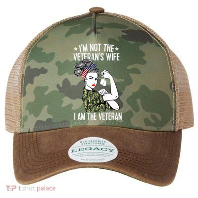 Im Not The Veterans Wife Im The Veteran Day Patriotic Gift Legacy Tie Dye Trucker Hat