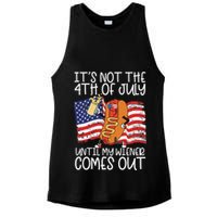 It's Not The 4th Of July Until My Wiener Comes Out Hot Dog Ladies PosiCharge Tri-Blend Wicking Tank