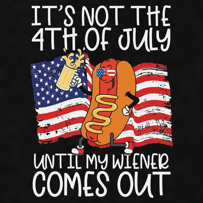 It's Not The 4th Of July Until My Wiener Comes Out Hot Dog Ladies PosiCharge Tri-Blend Wicking Tank