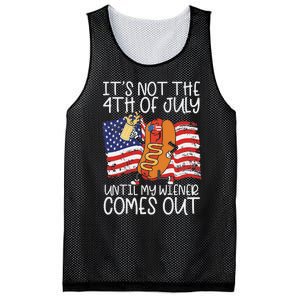 It's Not The 4th Of July Until My Wiener Comes Out Hot Dog Mesh Reversible Basketball Jersey Tank