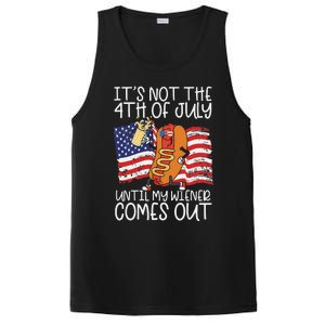 It's Not The 4th Of July Until My Wiener Comes Out Hot Dog PosiCharge Competitor Tank