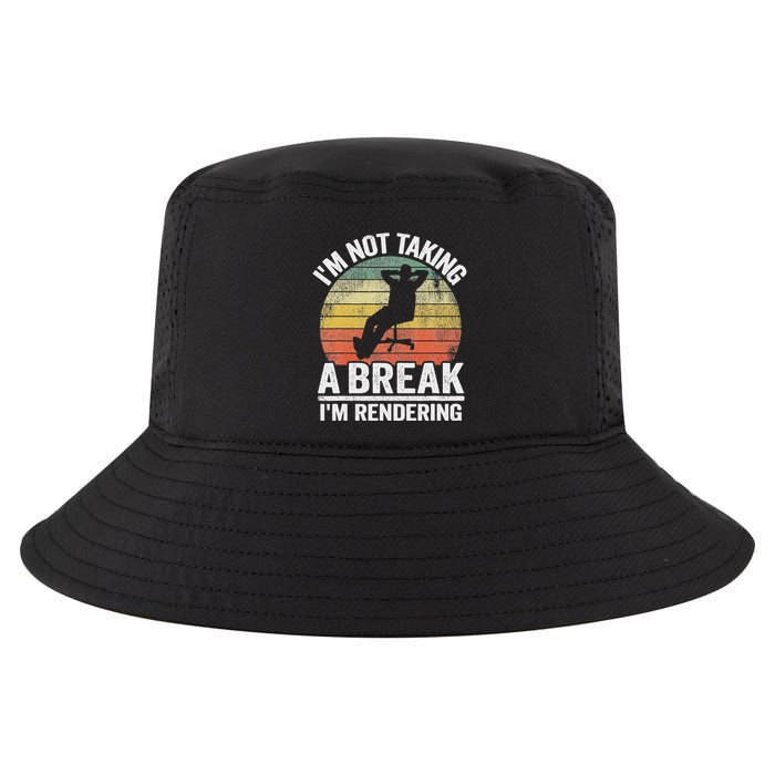 IM Not Taking A Break IM Rendering Video Editor Filmmaker Cool Comfort Performance Bucket Hat