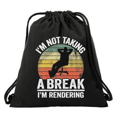 IM Not Taking A Break IM Rendering Video Editor Filmmaker Drawstring Bag