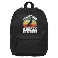 IM Not Taking A Break IM Rendering Video Editor Filmmaker 16 in Basic Backpack