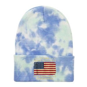 ItS Not Trump Vs Kamala ItS Freedom Vs Communism Tie Dye 12in Knit Beanie