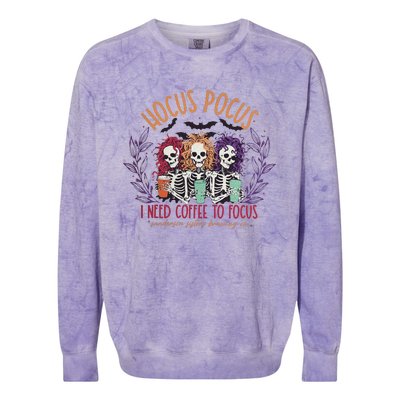 I Need To Focus Colorblast Crewneck Sweatshirt