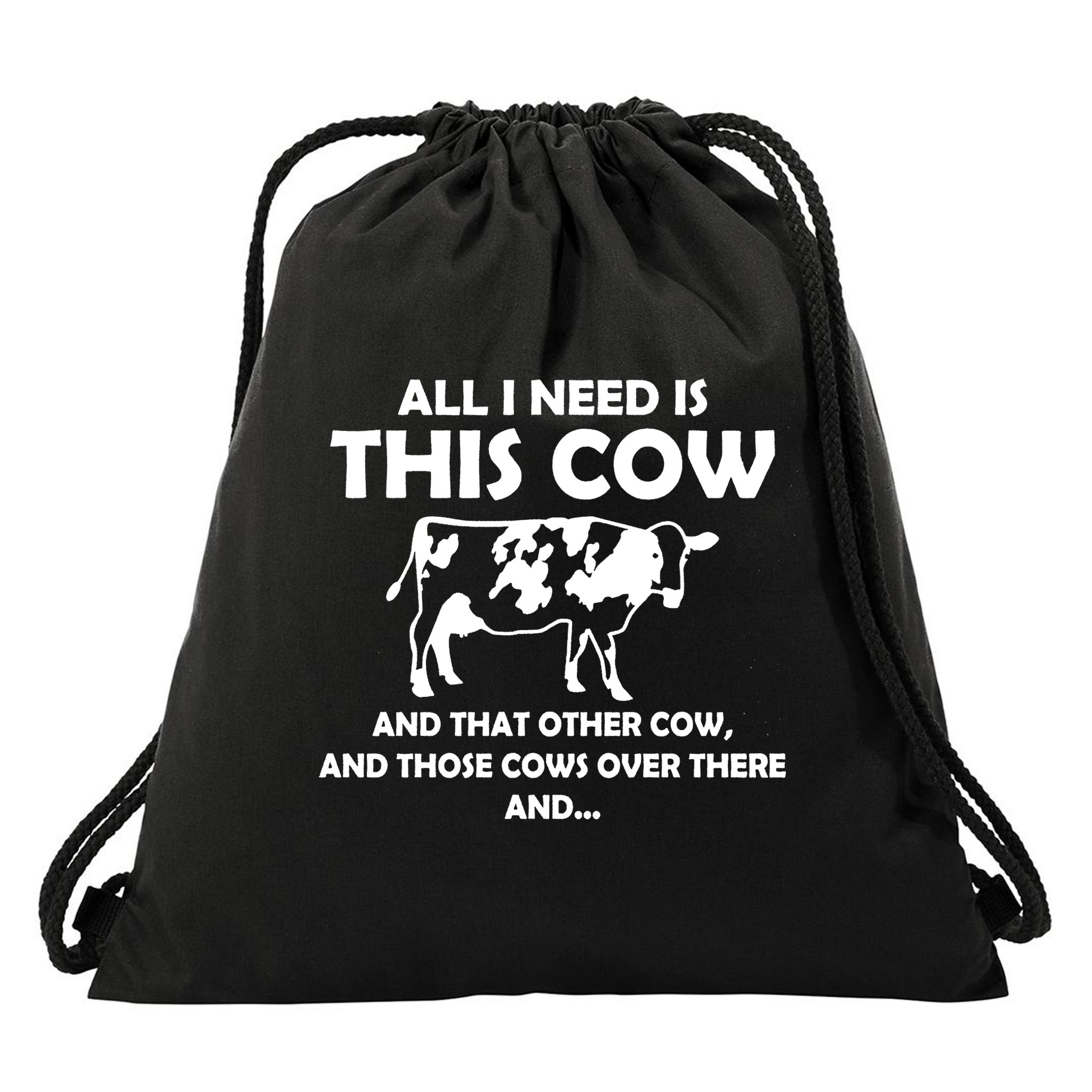 I Need This Cow That Cow Trending Ladies Vneck Cattle Rancher Country Cow Drawstring Bag