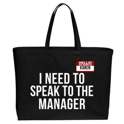 I Need To Speak To The Manager Karen Halloween Costume Funny Halloween Karen Cotton Canvas Jumbo Tote