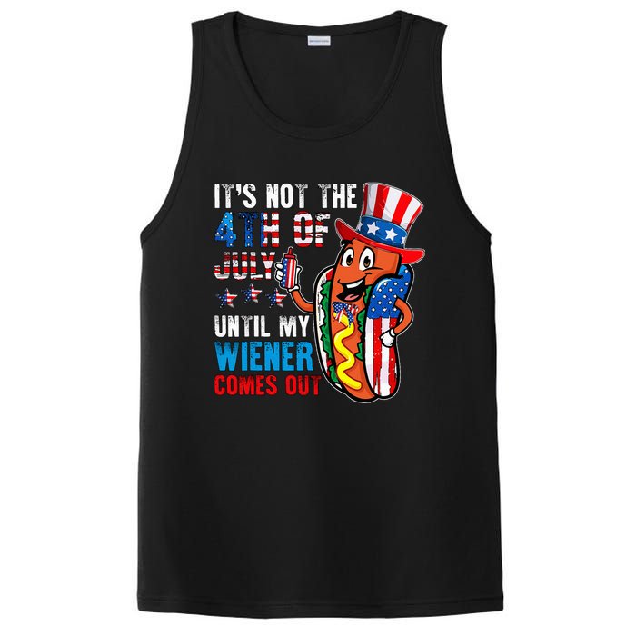 It's Not The 4th Of July Until My Wiener Comes Out Patriotic PosiCharge Competitor Tank