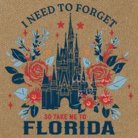 I Need To Forget Florida Cotton Canvas Backpack
