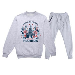 I Need To Forget Florida Premium Crewneck Sweatsuit Set